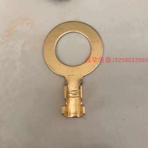 DJ431-10C2000只0.5mm四脚冷压端子汽车插件镀锡10.5圆形接线片