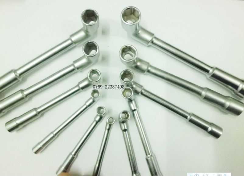 L型双头套筒扳手 穿孔套筒 7字型套筒 六角烟斗型套筒 10mm
