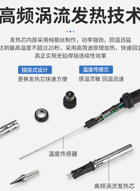汉邦高频90W焊台SS-203H恒温电烙铁150W大功率工业锡焊枪SS-205H