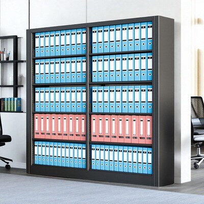 加厚凭证架A4文件盒储物架钢制落地办公文件档案架财务会计档案架