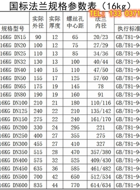 国标Q235碳钢法兰平焊 法兰盘PN10 16焊接法兰DN25 50 80 100 150