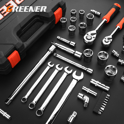 绿林套筒扳手棘轮扳手套装组合汽修工具套装组套 随车五金工具箱