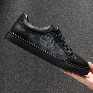 欧洲站潮牌头层牛皮男鞋2025秋季新款时尚潮流休闲鞋软底轻便板鞋