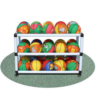 篮球足球收纳筐室外陈列架幼儿园球类置放架子收纳架可移动皮球车