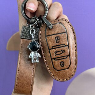 22款标致408钥匙套专用508l4008高端车匙包标志308锁匙套汽车用品