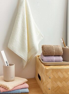 北欧简约风田源全棉方巾小毛巾35cm方 精品5酒店标准毛巾