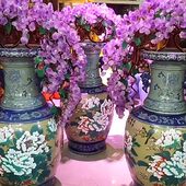 大号轻奢紫水晶发财树搬家开业招财树客厅电视柜装 饰公司开业礼品