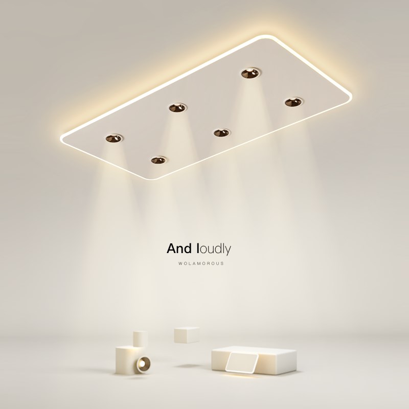 客厅灯长方形大气简约现代lexd吸顶灯创意无主灯主卧室灯房间灯具