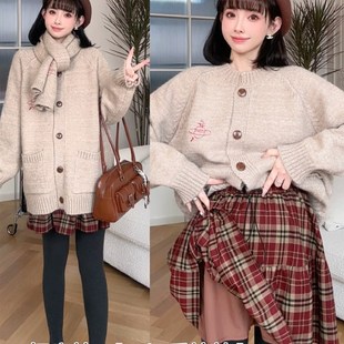 可哺乳毛衣半裙套装 猫单 孕期穿搭孕妇装 娜娜 送围巾 港岛日落