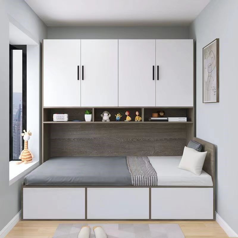 儿童榻榻米衣柜书柜一体床组y合省空间储物现代简约床小户型定制,住宅家具,衣柜床,淘宝优惠券,粉丝福利购,淘宝优惠卷