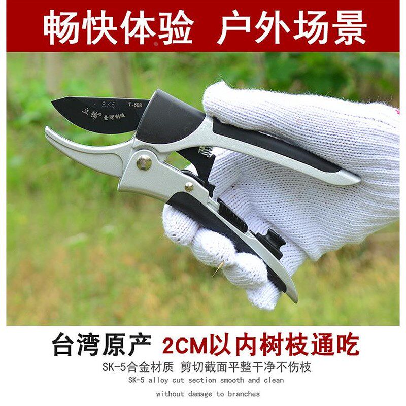 台湾修枝剪刀园林果树剪修剪树枝剪家用修花剪滑轮修花剪粗枝嫩枝