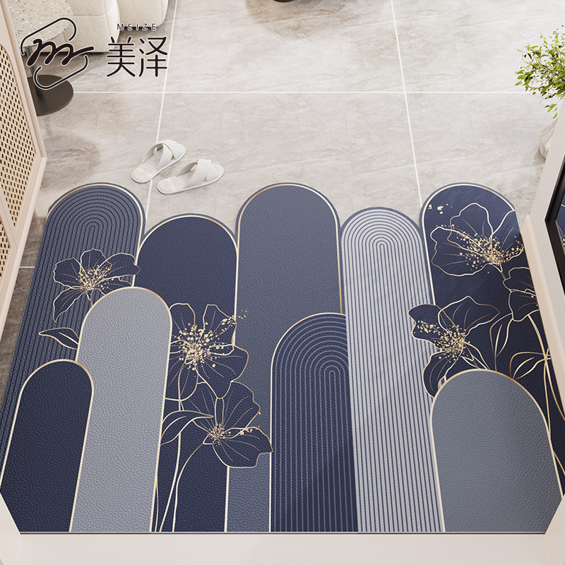 入户地垫2024新款可擦免洗进门口E脚垫家用玄关门垫皮革可裁剪地