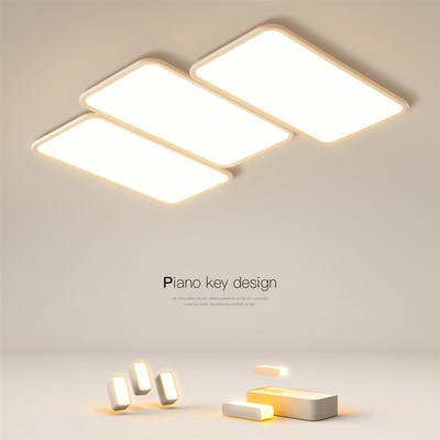 创意客厅主灯简约现代led吸顶灯长方形卧室餐厅房间202.4新款灯具