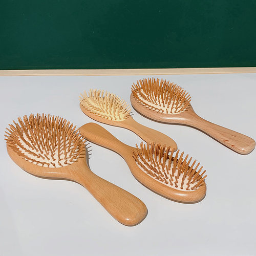 实木气囊防静电SwanLace木质气垫按摩大板梳手柄手持榉木禾木梳子