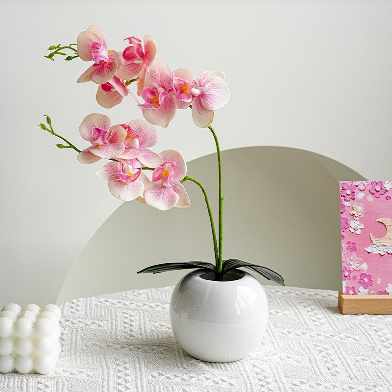 清欢 蝴蝶兰仿真花花瓶组合 客厅禅意假花装饰品摆件新中式高级感,搬运/仓储/物流设备,其他起重搬运设备,淘宝优惠券,粉丝福利购,淘宝优惠卷