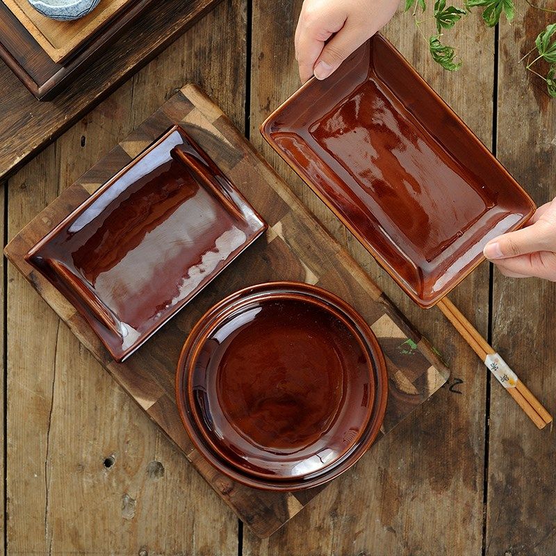 粗陶如意盘子菜盘家用陶瓷西餐盘子凉菜盘日式简约点心平盘碟子,纺织面料/辅料/配套,服装加工设备,淘宝优惠券,粉丝福利购,淘宝优惠卷