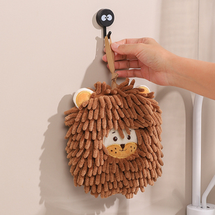 雪尼尔擦手球大号擦手巾可挂式超强吸水加厚搽手帕抹手布儿童毛巾