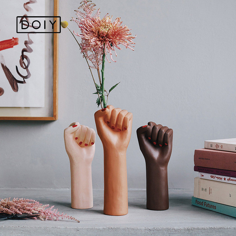 西班牙Doiy Girl Power女子力陶瓷花瓶 女权艺术摆件装饰插花器,纺织面料/辅料/配套,服装加工设备,淘宝优惠券,粉丝福利购,淘宝优惠卷