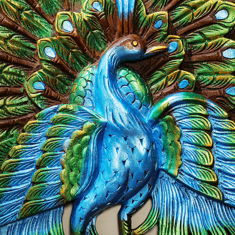 圆形泰国木雕雕花板 墙饰工艺品挂件 东南亚风格酒店会所软装饰品