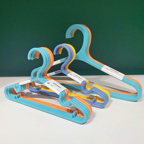 Swanlace 彩色成人塑料衣架家用无痕衣挂儿童防滑轻便多功能衣撑