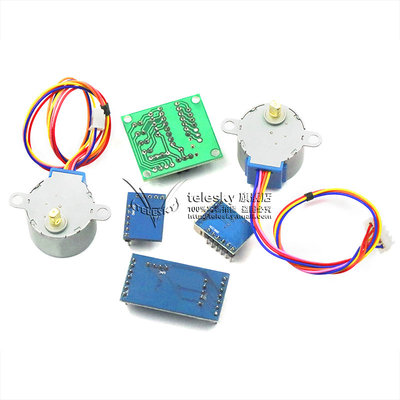 步进电机28BYJ4+ULN2003驱动板4相5线 5V12V步进电机减速电机模块
