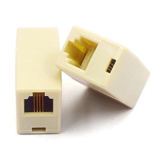 RJ11直通头 6P4C直通 4芯 双通电话线对接头转接 电话线延长头