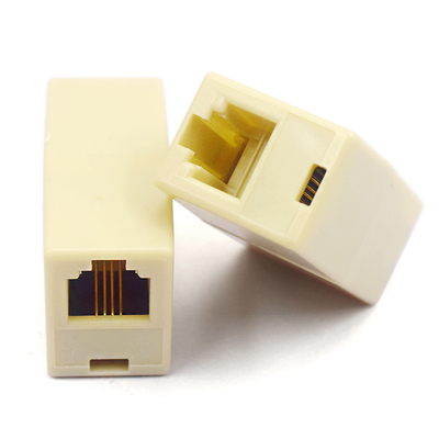RJ11直通头 6P4C直通 4芯 双通电话线对接头转接 电话线延长头