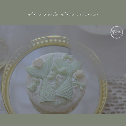 《人鱼森林》香薰蛋糕蜡烛4寸fourmeals原创少女心法式洛可可许愿