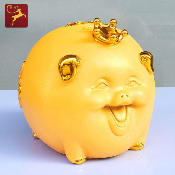 2024年新款金猪摆件大号创意储钱罐可爱猪存钱罐办公室桌装饰礼品
