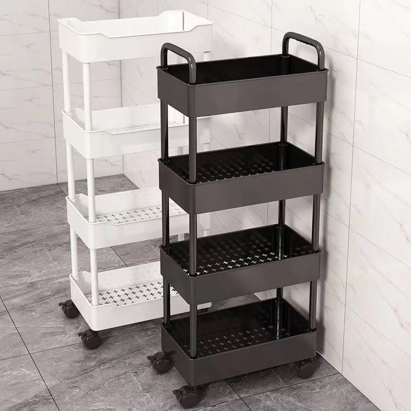 小推车可移动多层置物架带轮L子厨房卧室卫生收纳