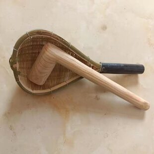 恭城打油茶木锤槌传统竹子隔格可选不锈钢大小可定制桂林厨房工具