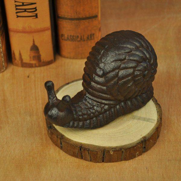 大蜗牛铸铁摆件 铁艺复古花园杂货 别墅庭院草地家居摆设动物纸镇