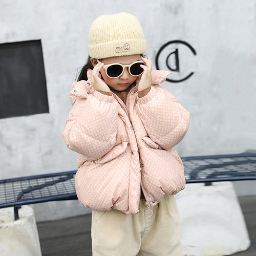 女童羽绒服短款加厚2024冬季新款90绒亲子装宝宝儿童羽绒服23211