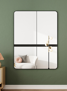 全身镜子挂c墙穿衣镜卧室家用40x60厘米50*70cm60小型贴片免打孔8
