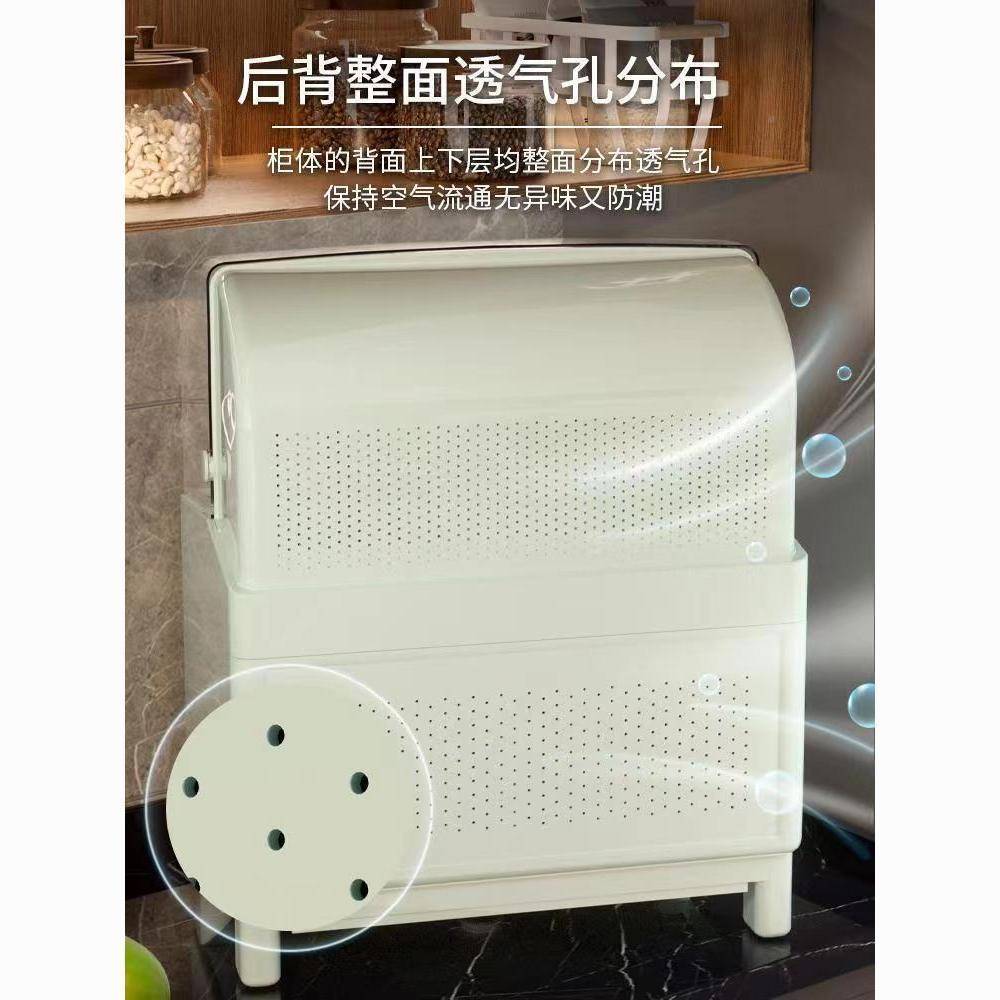 双层沥水架物碗架厨ZSH房放碗防碗筷防尘厨虫碗盘收纳盒有带盖房