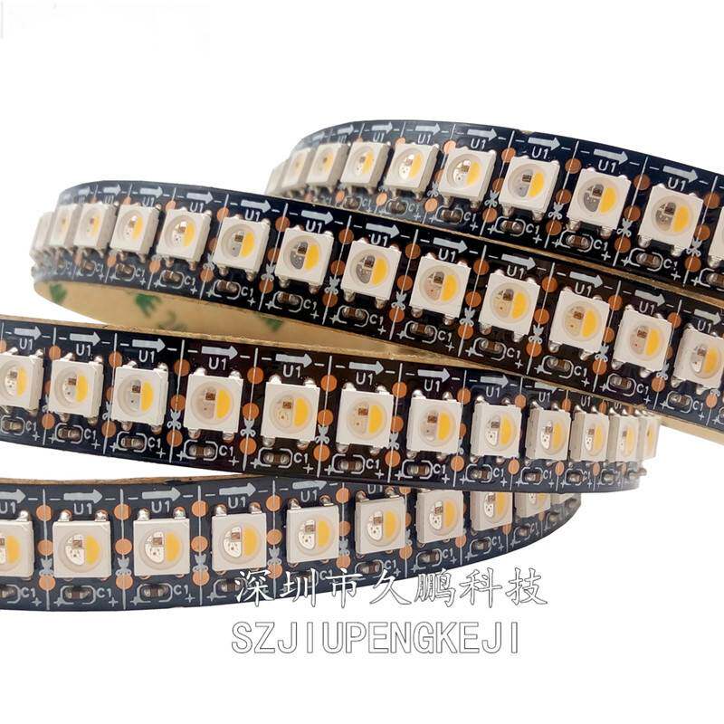 SK6812 RGBW四合一灯珠5V 144灯5050LED幻彩可编程跑马灯带暖白光