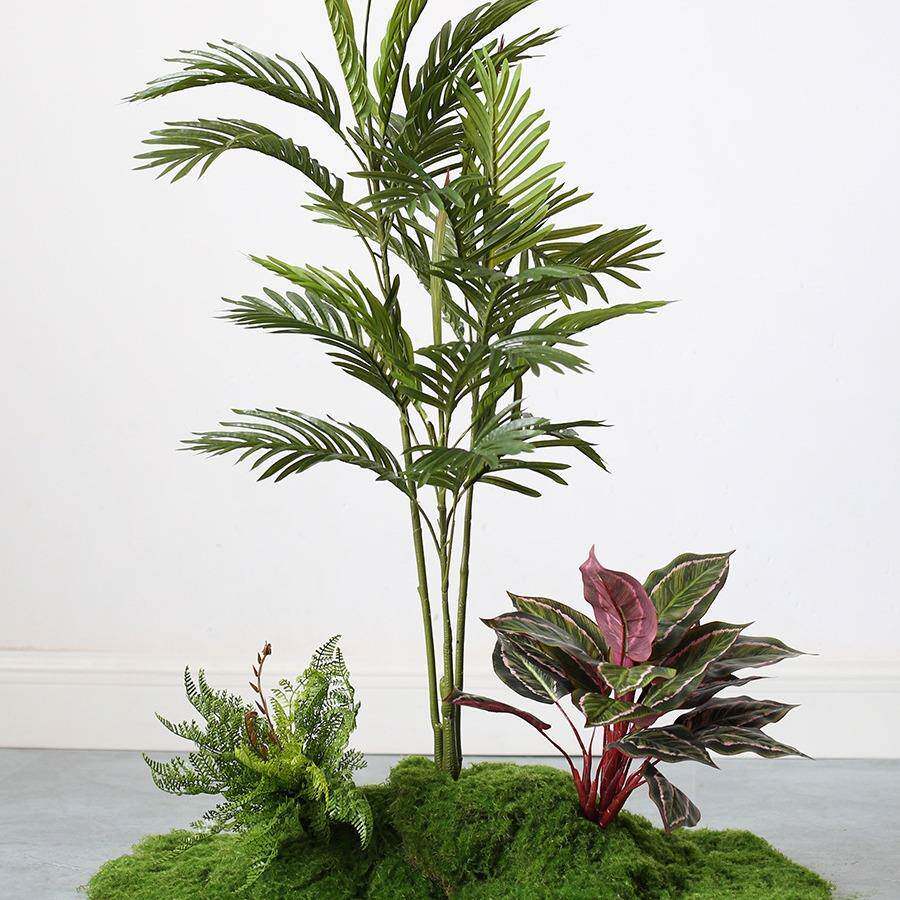 仿真绿苔藓微观合室内客厅软装假植物造景组景橱窗过道花tb-75515
