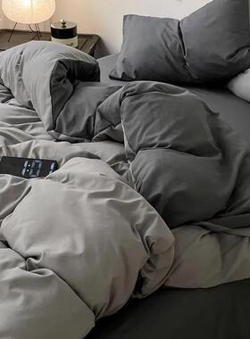 被套单F97T7MHH件宿1502学0020洗棉生舍1.5米纯色被罩双水人三件