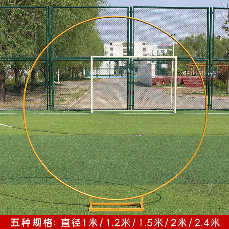 2026新款婚庆道具铁艺圆环拱门背景单杆花门户外草坪婚礼圆门架子