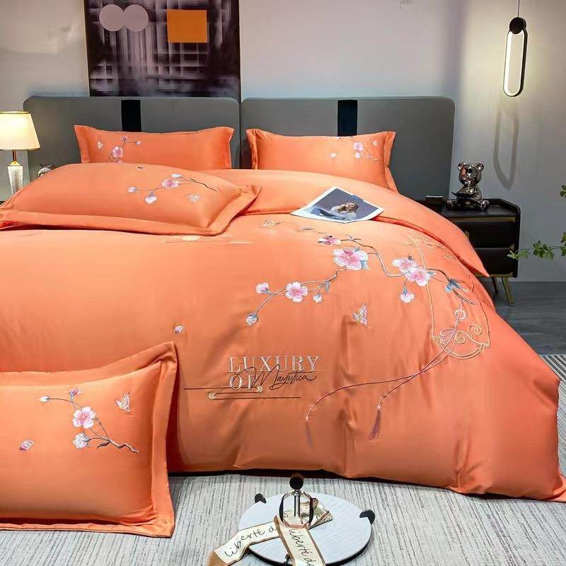 中国风刺绣四件套床单2029被套亲肤雅棉生毛棉态加厚磨件四套纯色,床上用品,床品套件/四件套/多件套,淘宝优惠券,粉丝福利购,淘宝优惠卷