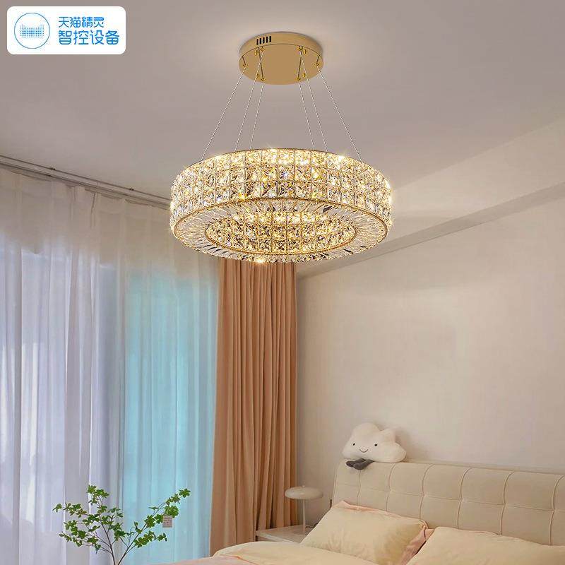 设师款客厅气吊灯高端大轻奢风水计晶灯餐145新款桌饭厅吧台餐厅