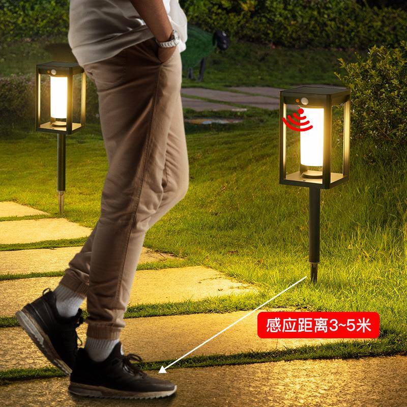 太阳能草坪灯家用户外应庭院人YD-X606体感景园别墅插地观灯防水