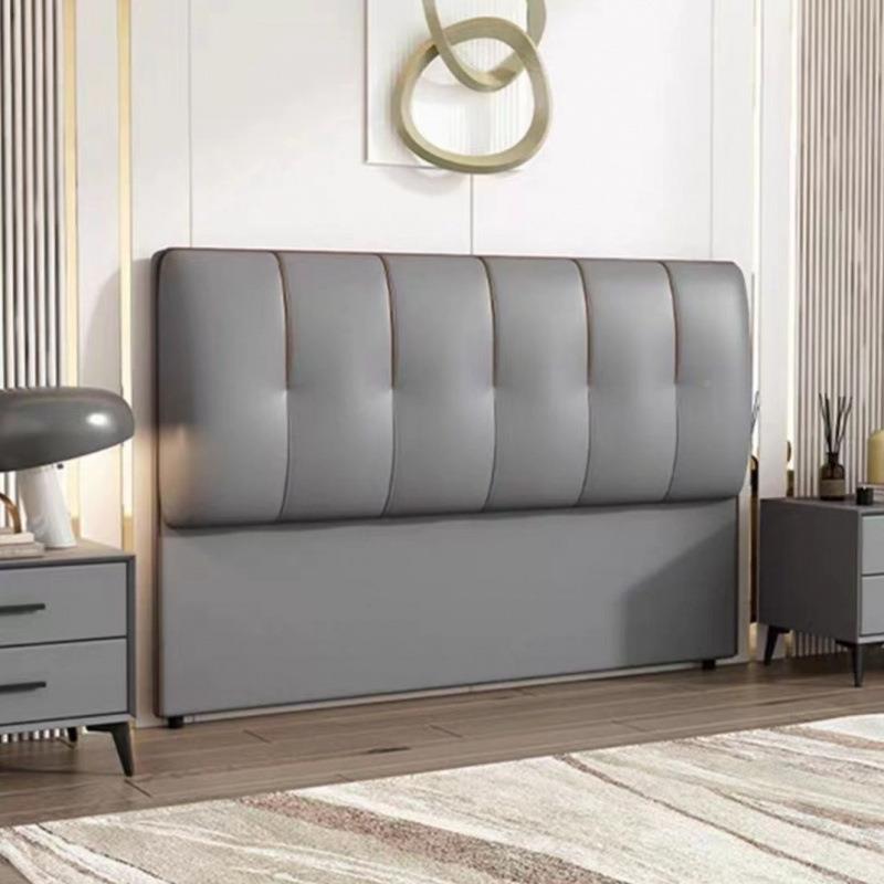 2025新款床包头床板软简约现代实木科技布靠背皮落71地超薄挡头床