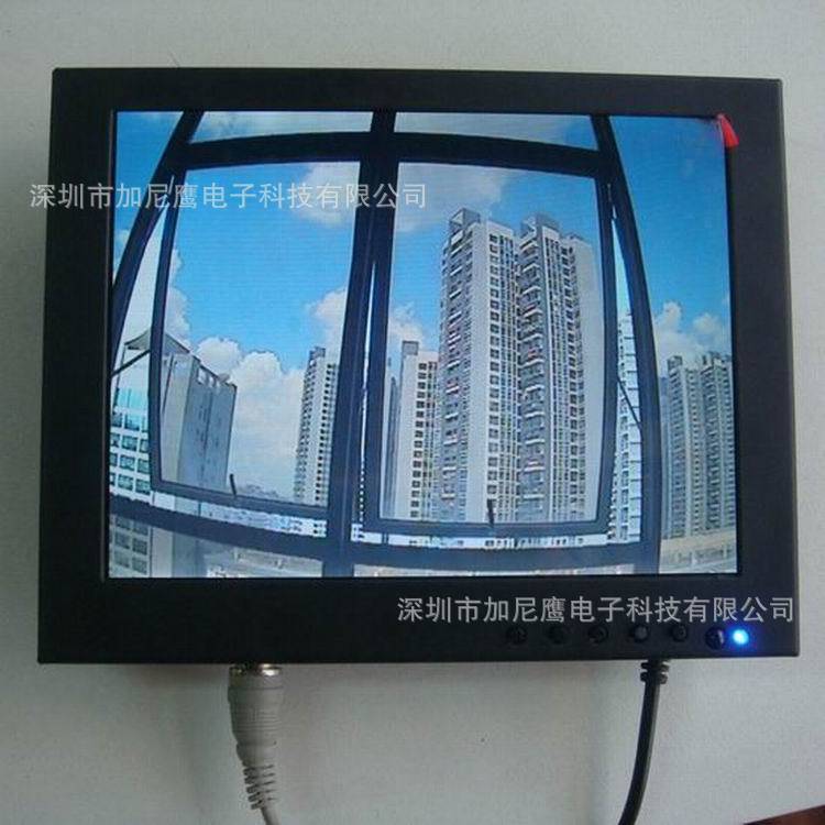 高清7寸工业显示器显微镜电脑4比3屏VGA+BNC+RCA头微波设备监视器