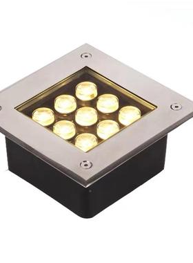 入ＰＥＤ-2LED方地埋灯户外防水形七彩埋灯地公园广场别墅庭院嵌