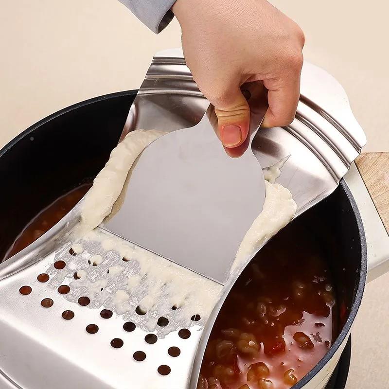 ?【下单Fh(x}$%p立减0】5疙瘩汤工具具家用凉虾漏鱼漏面勺山西面