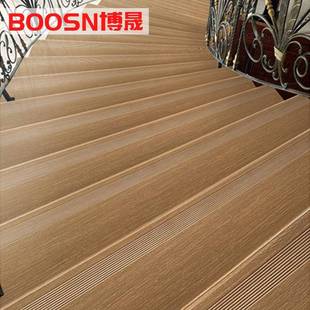 加楼厚木FD01纹地楼梯步瓷砖仿实木梯级砖踏梯砖一体式步级瓷砖踏