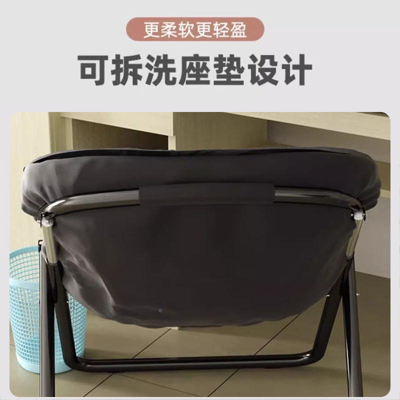 椅懒人沙发闲折叠椅子月亮椅寝室发单人卧室阳台GHR靠休背躺沙椅