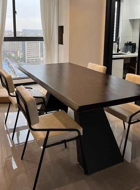 古设计师餐桌长桌书桌实木办公桌家复用木会议现代简原约北VEM桌