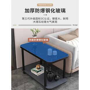 边几可移动简约桌客厅中间小茶子几小沙发边无品牌/侧边柜双层玻